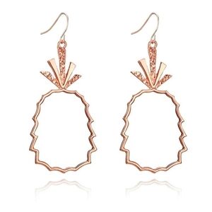 Rose Gold Pineapple Earrings